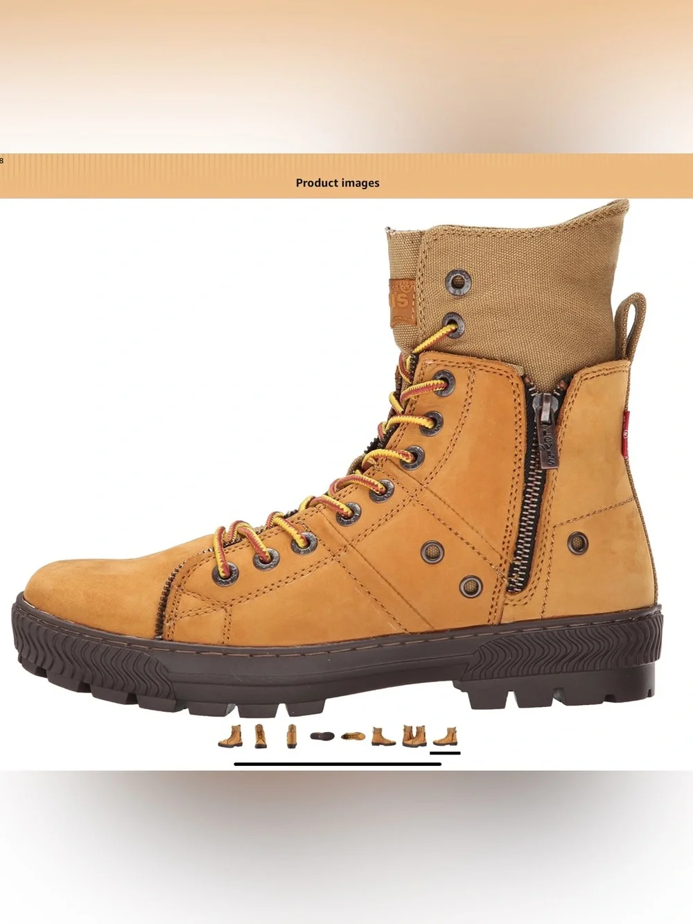 Levis Men's Sahara Nubuck Canvas Engineer Boot New